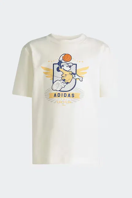 Комплект детский с принтом Disney Adidas, бежевый — фото 3