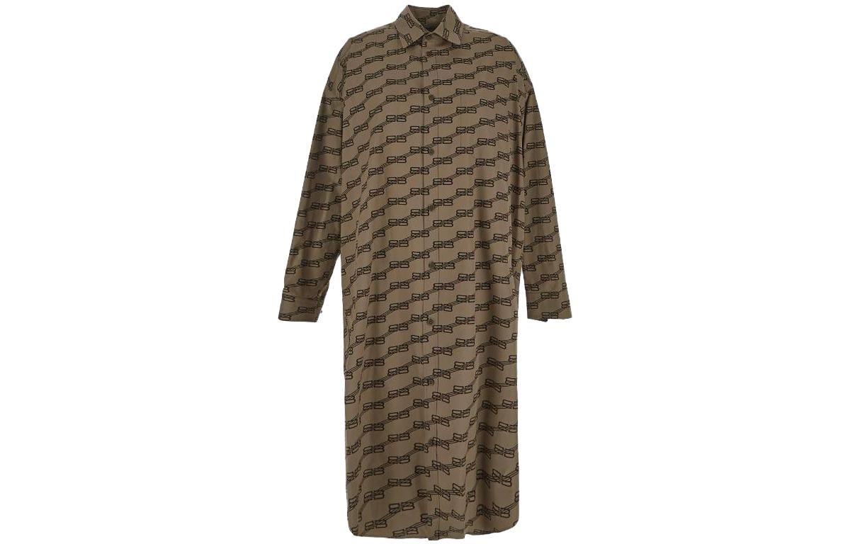 

Платье Balenciaga с длинными рукавами, коричневый
