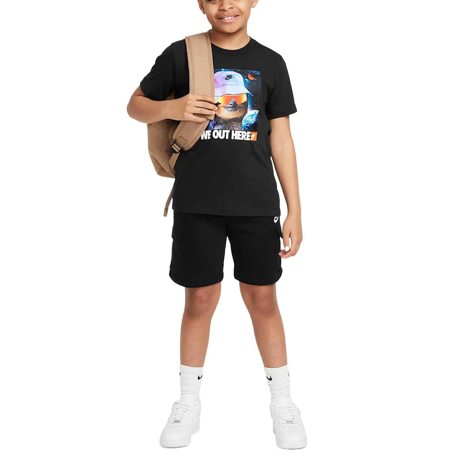 Спортивная футболка Sportswear T Shirt Black Kids' Nike — фото 4