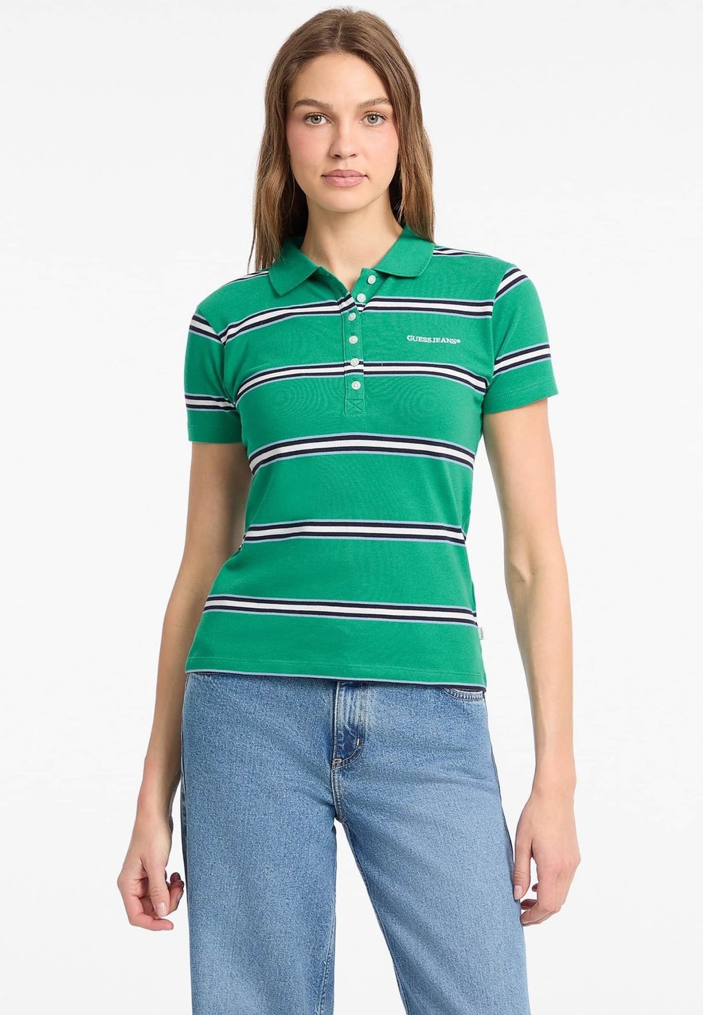 

Рубашка поло Guess Jeans, зеленый