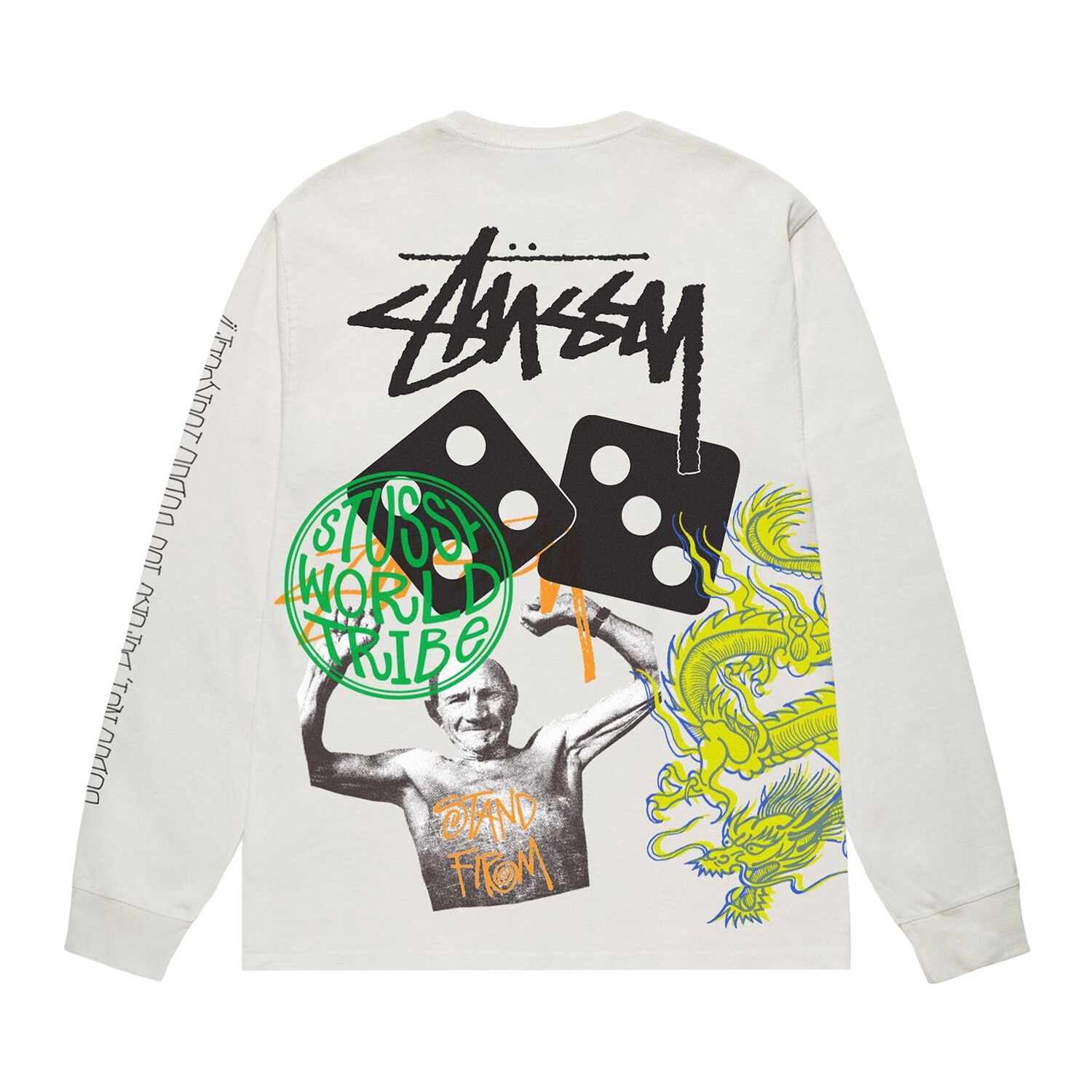 Футболка с длинными рукавами Stussy Strike, цвет Натуральный — фото 2