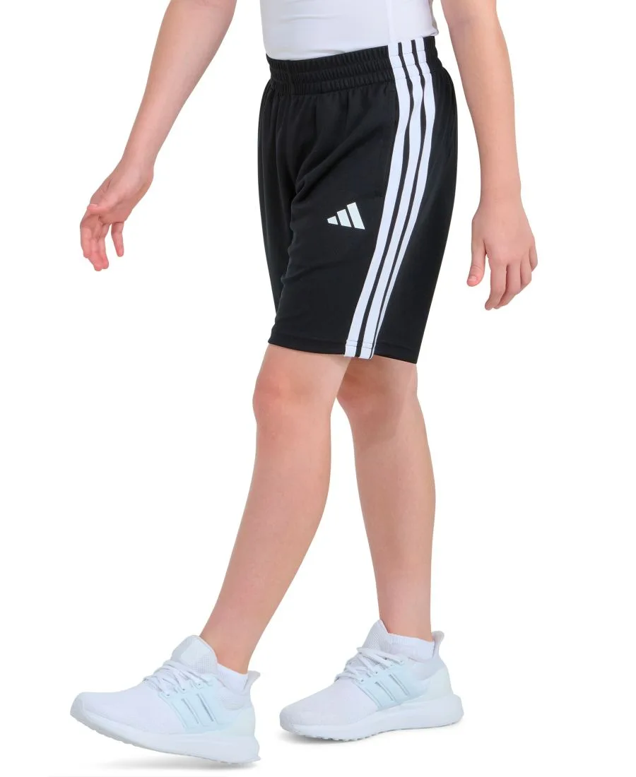 Детские шорты с эластичным поясом и шнурком, размер 8-18 Adidas, черный — фото 2