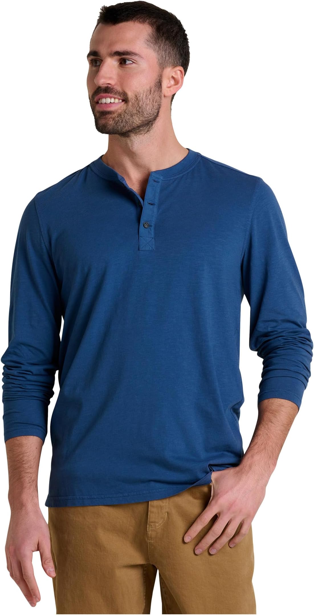 

Мужская футболка-хенли Primo с длинным рукавом Toad&Co, Deep Sea