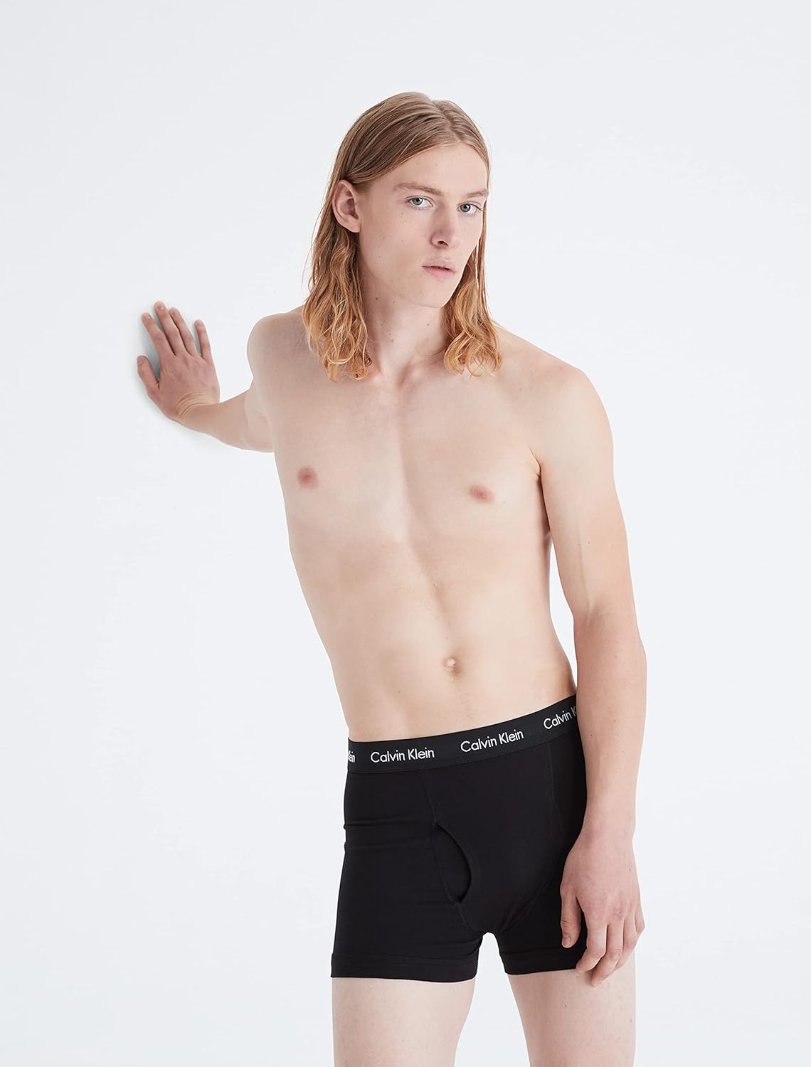 Мужские боксеры Calvin Klein из хлопка и эластичного материала, упаковка 7 шт., 7 Black — фото 4