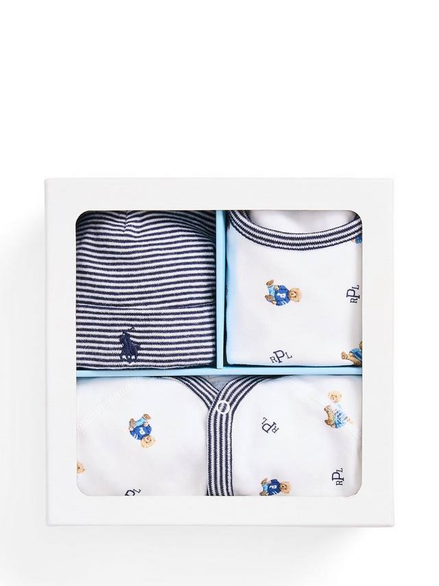 Детский комбинезон Baby Ralph Lauren, Bib & Hat Gift Set, 3 Piece — фото 2