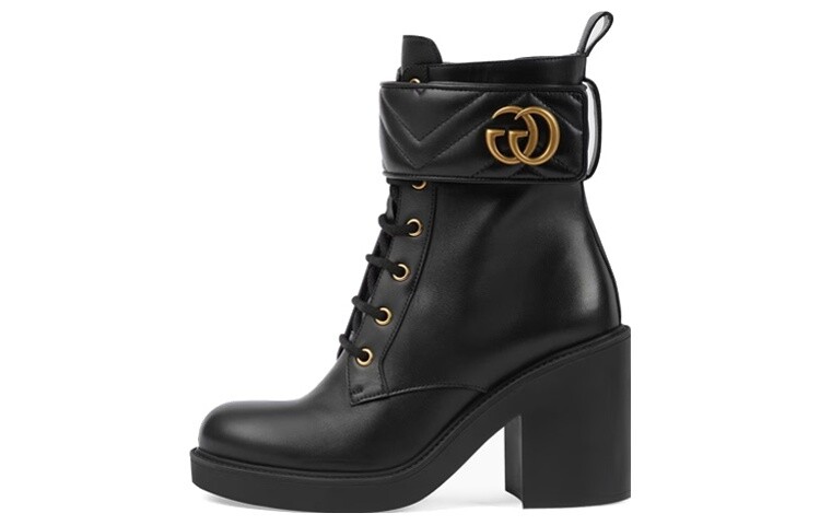 Ботильоны женские Gucci Ankle с логотипом, черный