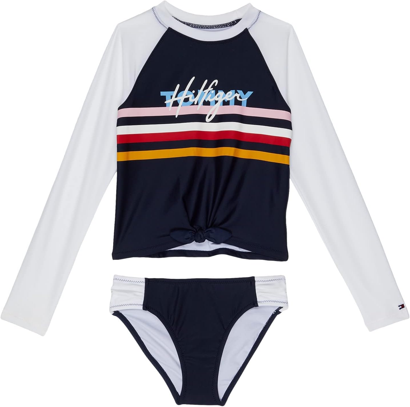 

Слитные купальники и бикини Tommy Hilfiger для девочек с защитой от солнца UPF 50+, быстросохнущие, Navy Blazer