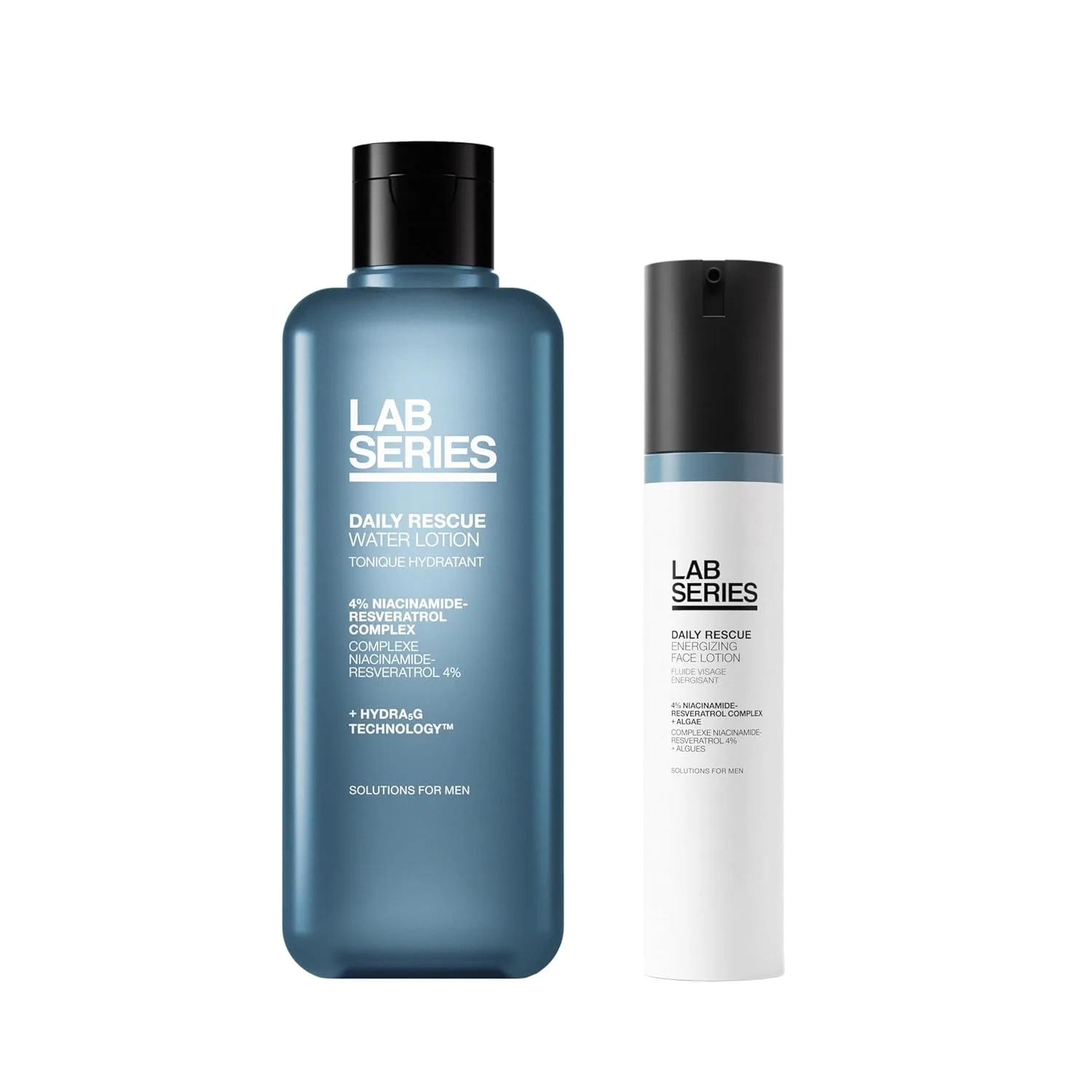Набор для ухода за кожей лица Lab Series Men's Hydrating Skin Care Set - Daily Rescue Bundle Set - водный лосьон-тоник 6,7 жидких унций и увлажняющий лосьон для лица 1,7 жидких унций