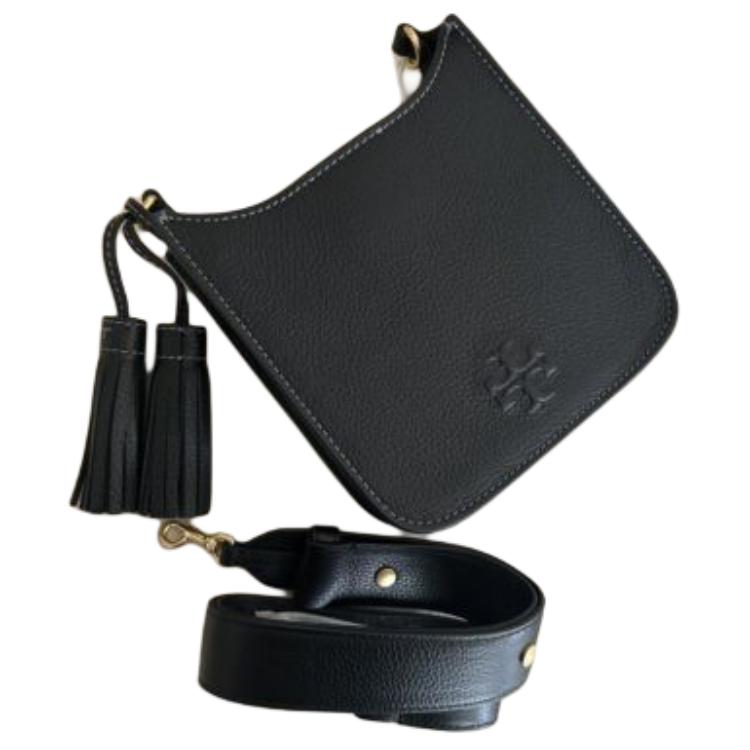 

TORY BURCH Кожаная сумка через плечо мини женская черная