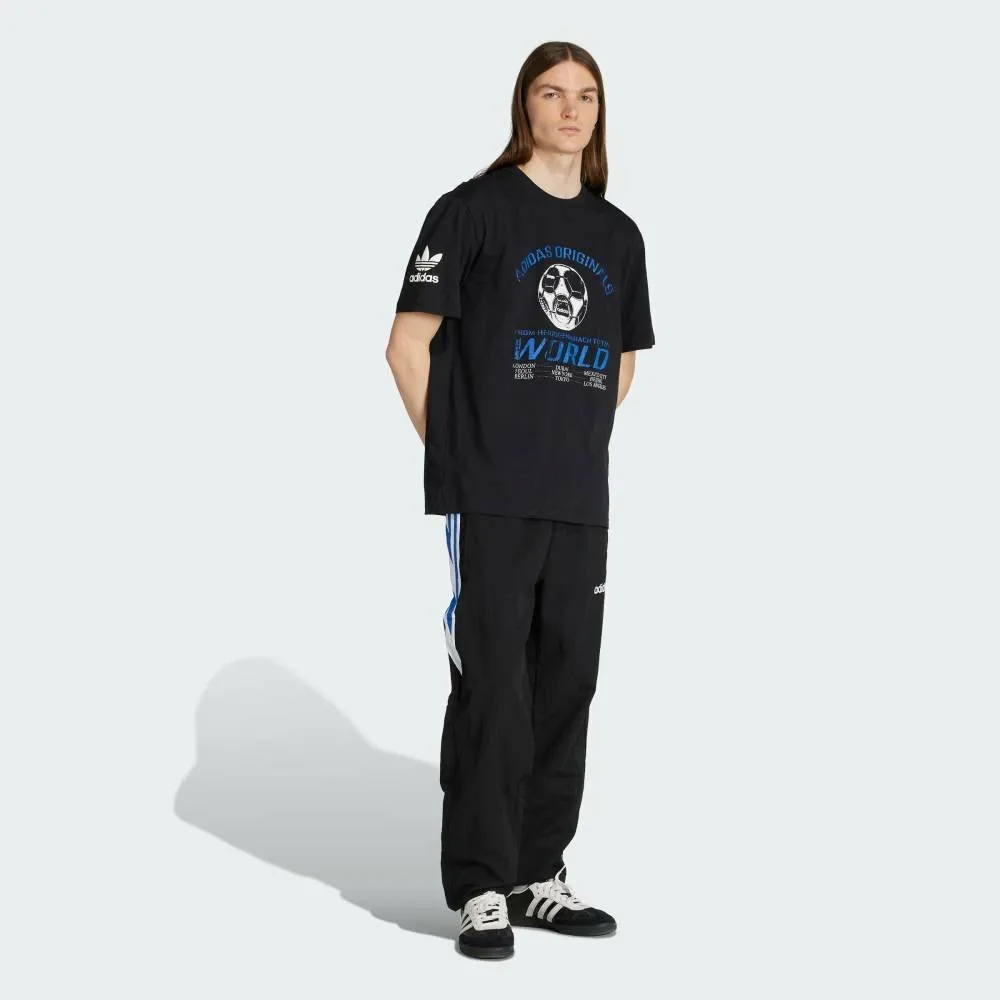 Футболка с коротким рукавом и футбольным принтом в стиле 90-х Adidas, black — фото 3