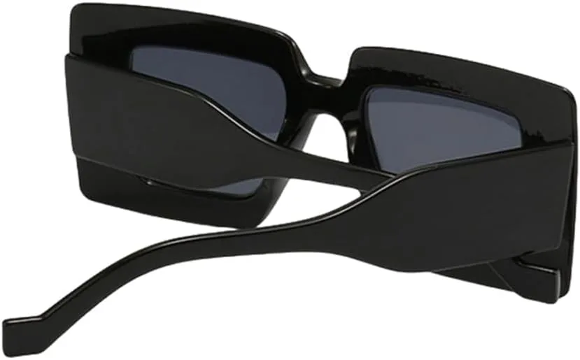 

Крупные солнцезащитные очки в винтажном стиле с полосками, контрастными оттенками, защита от УФ-излучения UV400 TYUVIVO, Black White Grey