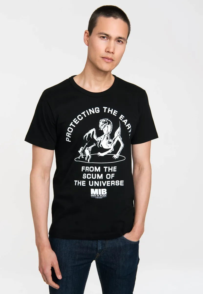 

Футболка LOGOSHIRT "with Men", черный принт, черный