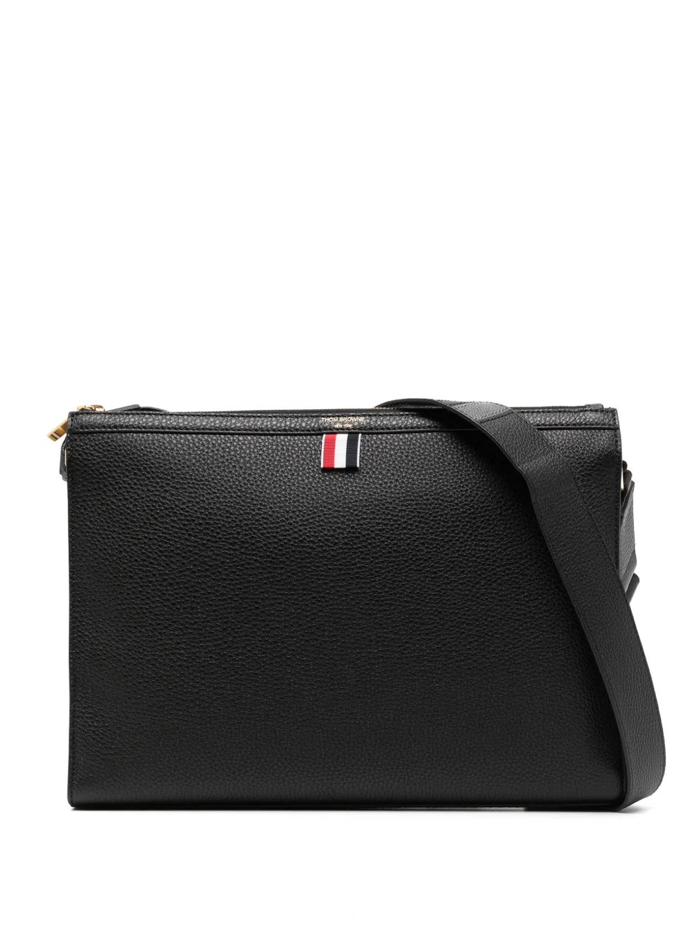 

Сумка-мессенджер с полосками 4-Bar THOM BROWNE, черный