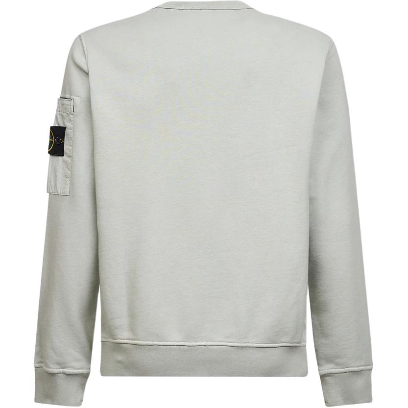 Свитшот с накладным карманом STONE ISLAND, sage зеленый — фото 3