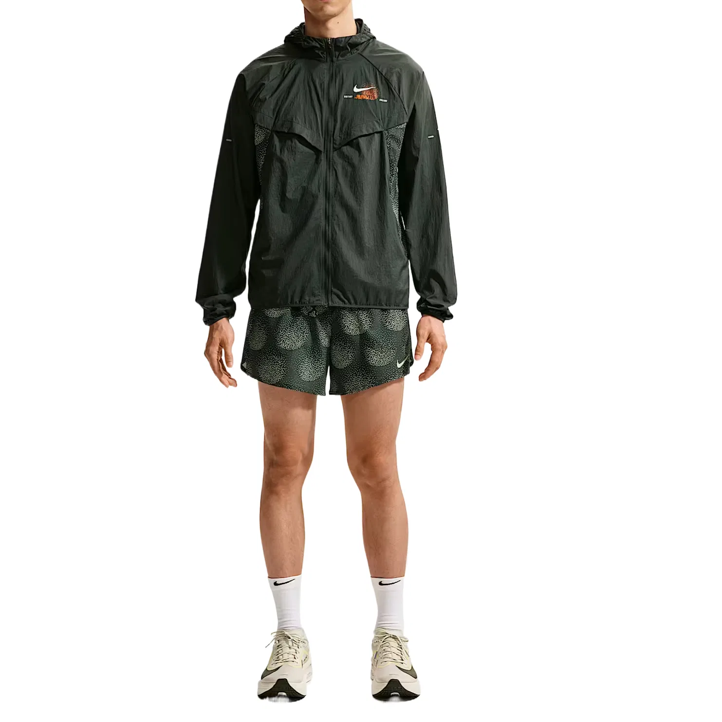 Мужские шорты для бега Dri Fit Nike, Black Cloud Green