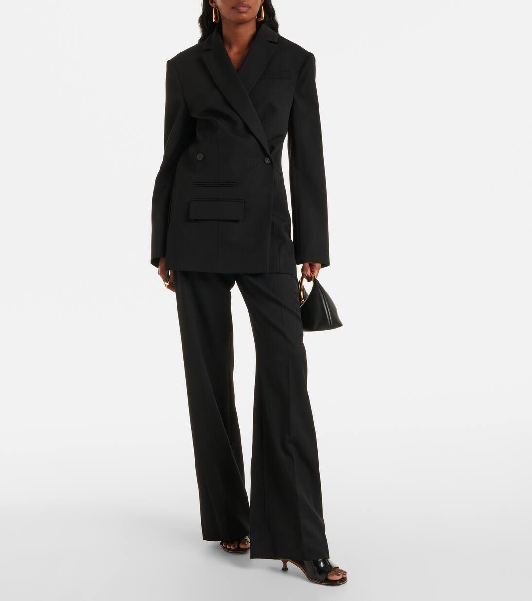Туфли-лодочки Les Doubles из лакированной кожи Jacquemus, цвет black/light brown — фото 2