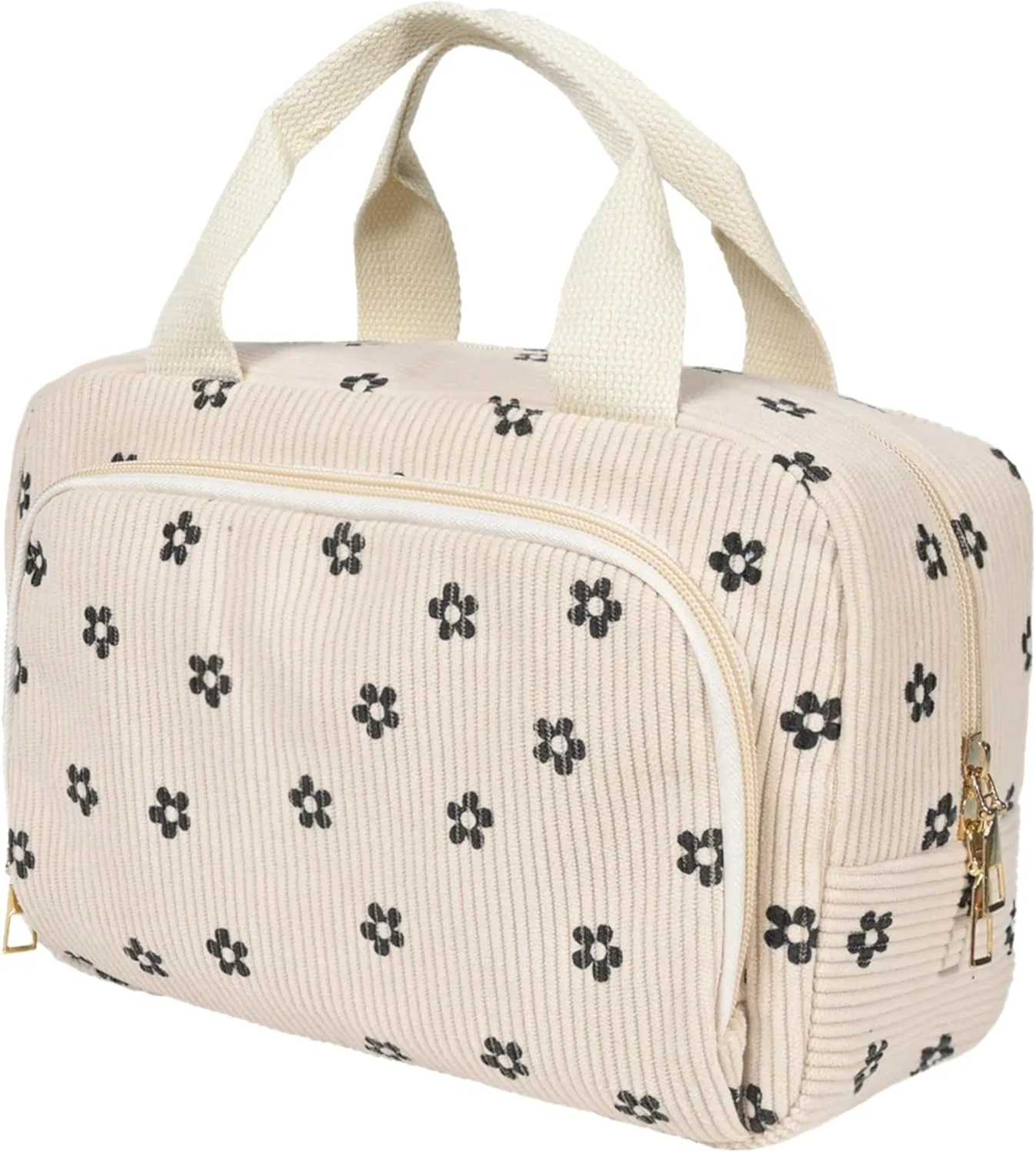 Женская косметичка Funtlend из вельвета Funtlend, Beige2 — фото 3