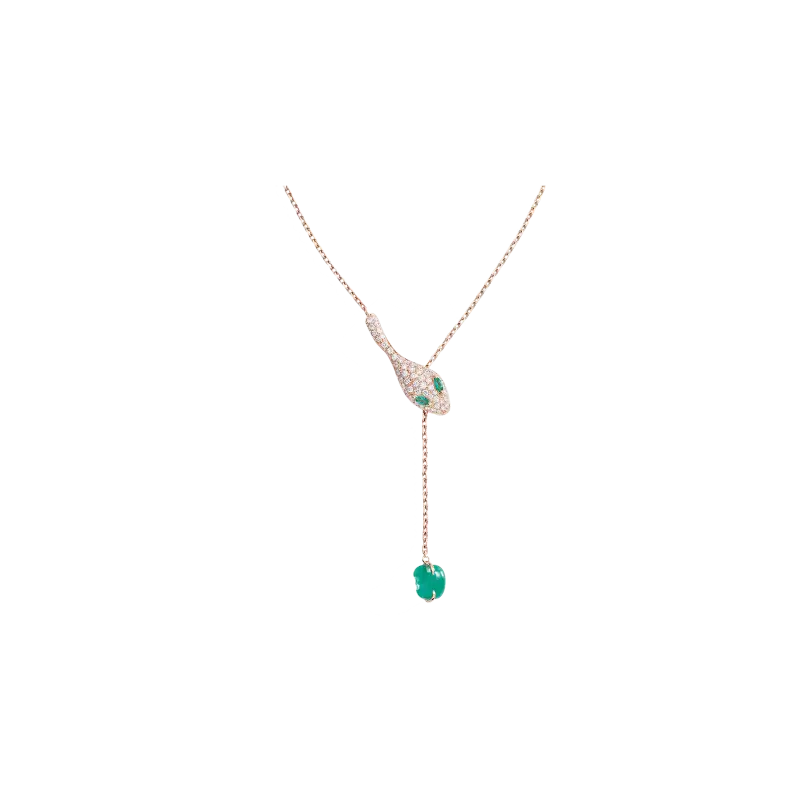 

Колье malafemmina из розового золота с бриллиантами, изумрудами и зеленым нефритом - dmf01carrdigdsm DADA ARRIGONI