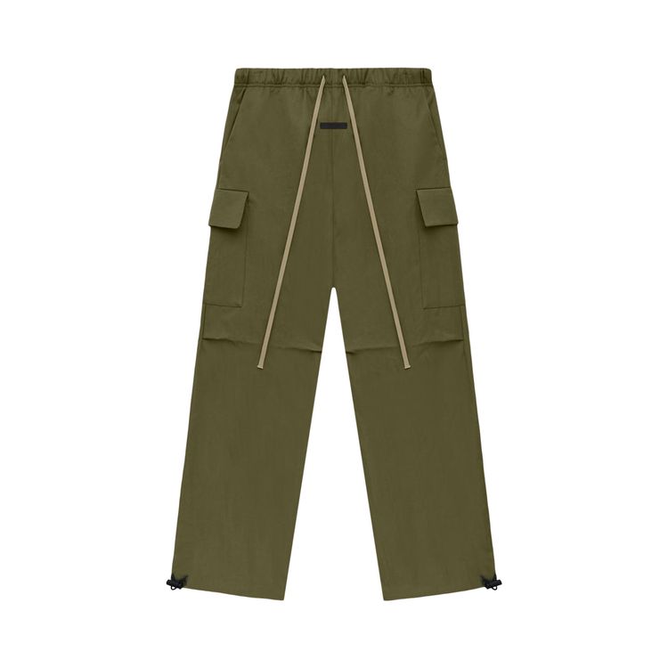 

Брюки Fear of God Essentials Textured Nylon Field Pant Military, зеленый