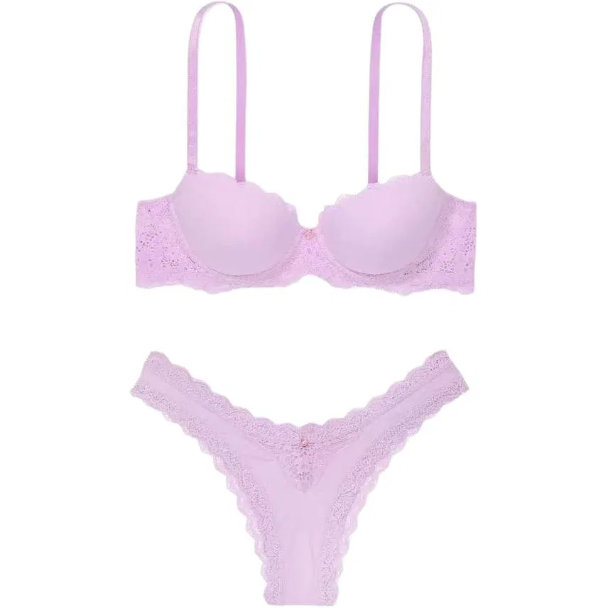 Комплект белья Victoria's Secret женский светло-фиолетовый