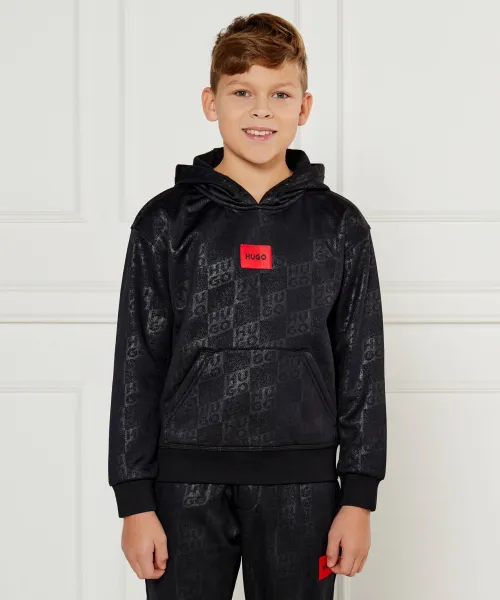 

Толстовка Longline fit Hugo Kids, черный