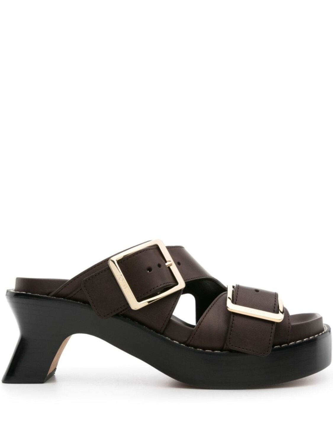 LOEWE мюли с пряжкой, коричневый