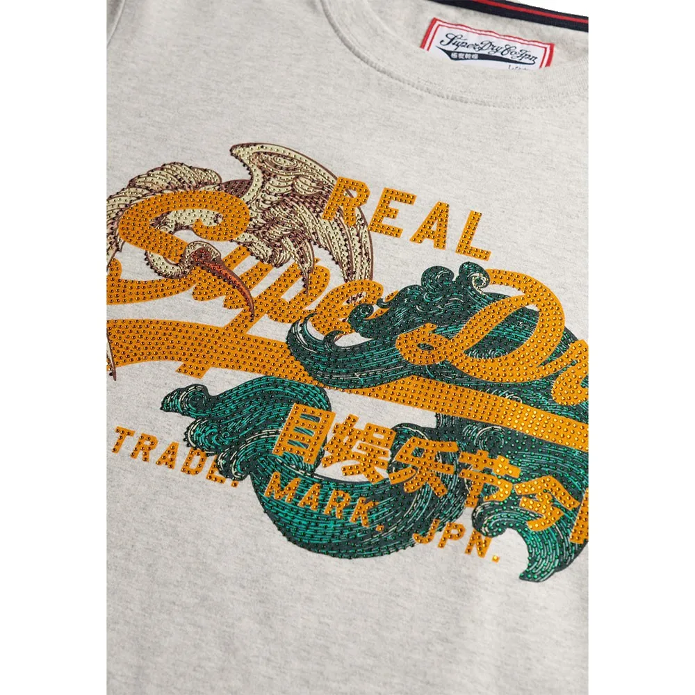 Футболка с коротким рукавом Superdry Tokyo Vl Relaxed Fit, серый — фото 3