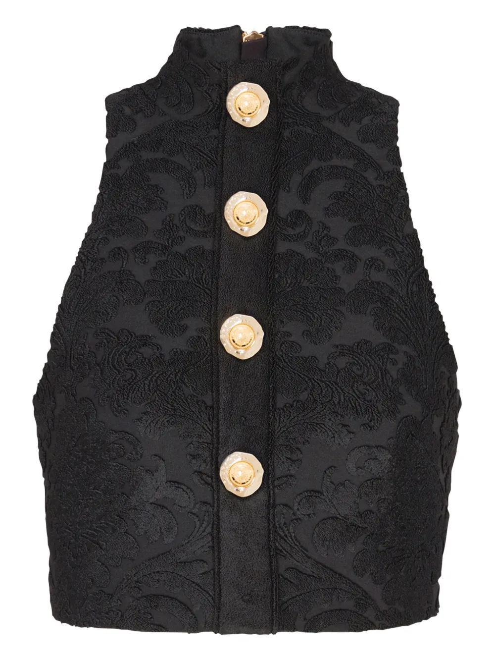 

Топ с узором Baroque BALMAIN, черный