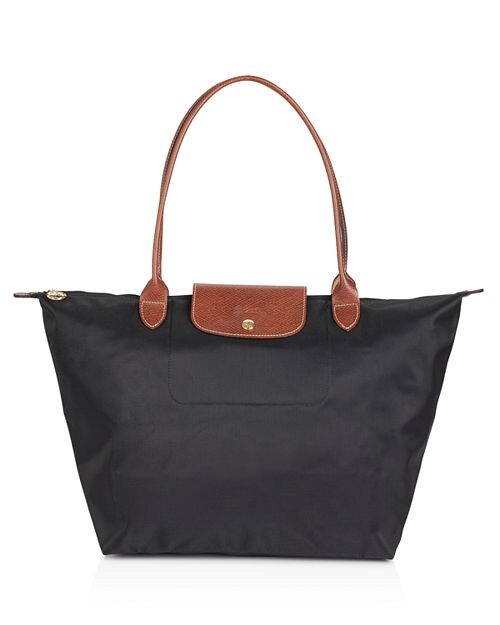 

Большая нейлоновая сумка через плечо Le Pliage Original Longchamp, цвет Black