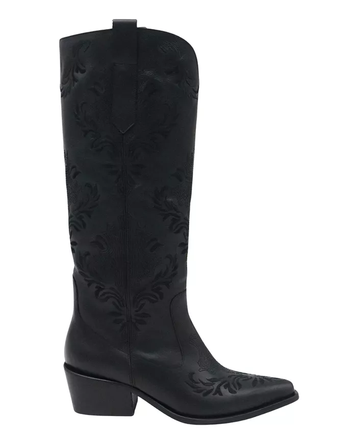Женские ковбойские сапоги Jolene из кожи Stivali New York, черный