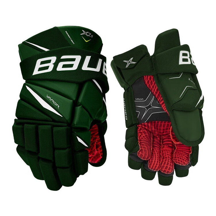 

BAUER Детские хоккейные перчатки S21 X для роликовых коньков, сухопутное снаряжение, X2.9 [зеленые] 38 см