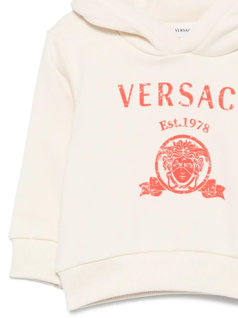 Худи с логотипом Versace Kids, нейтральный — фото 3