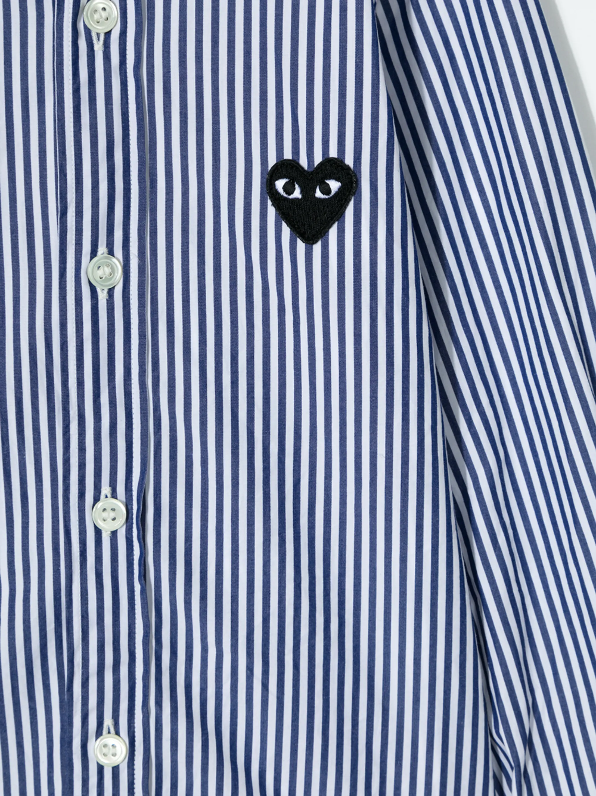 Рубашка в полоску Comme Des Garçons Play Kids, синий — фото 3