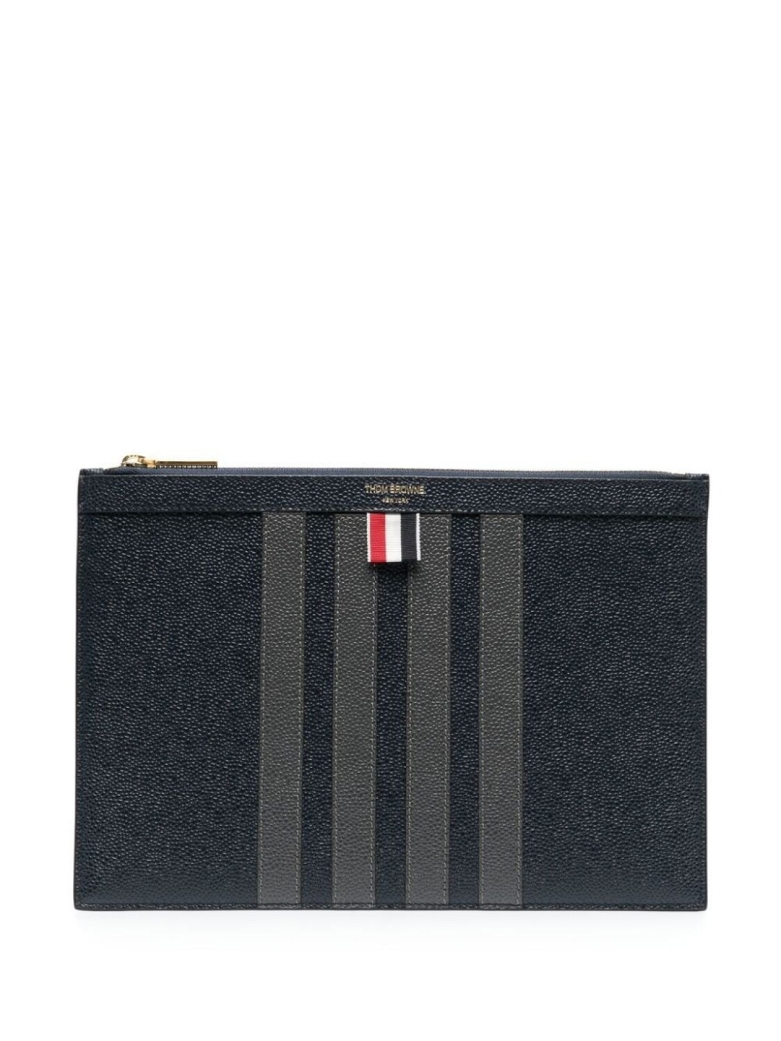 

Thom Browne small 4-Bar stripe document holder, синий
