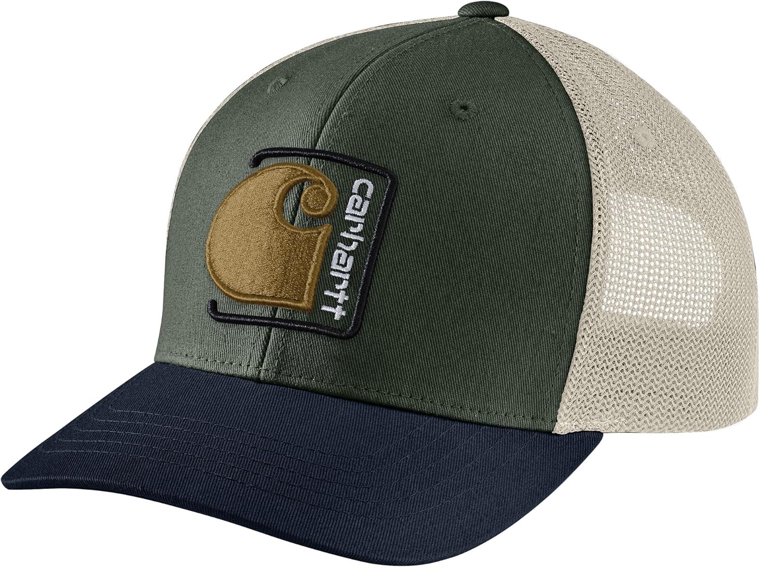 

Carhartt мужская кепка с сетчатой спинкой и нашивкой C, Forestry Green