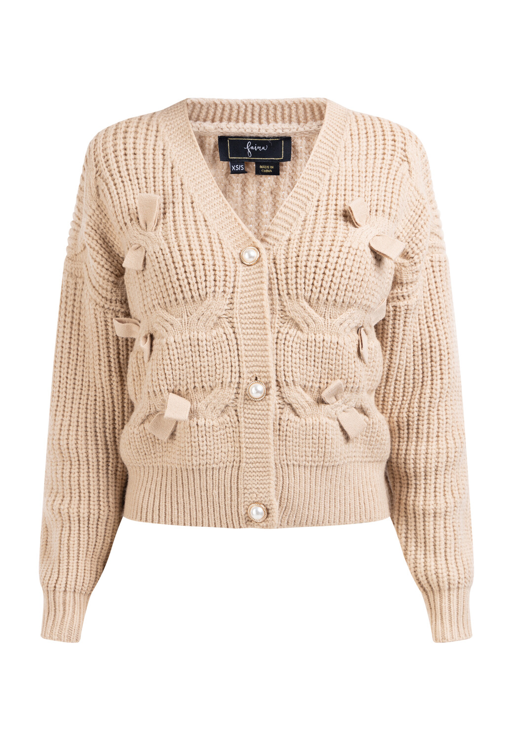 

Толстовка faina Strickjacke, бежевый