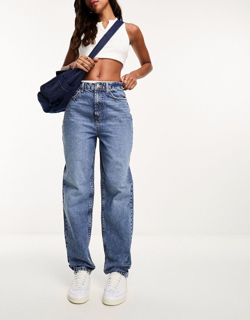 

Свободные синие джинсы для мамы ASOS DESIGN
