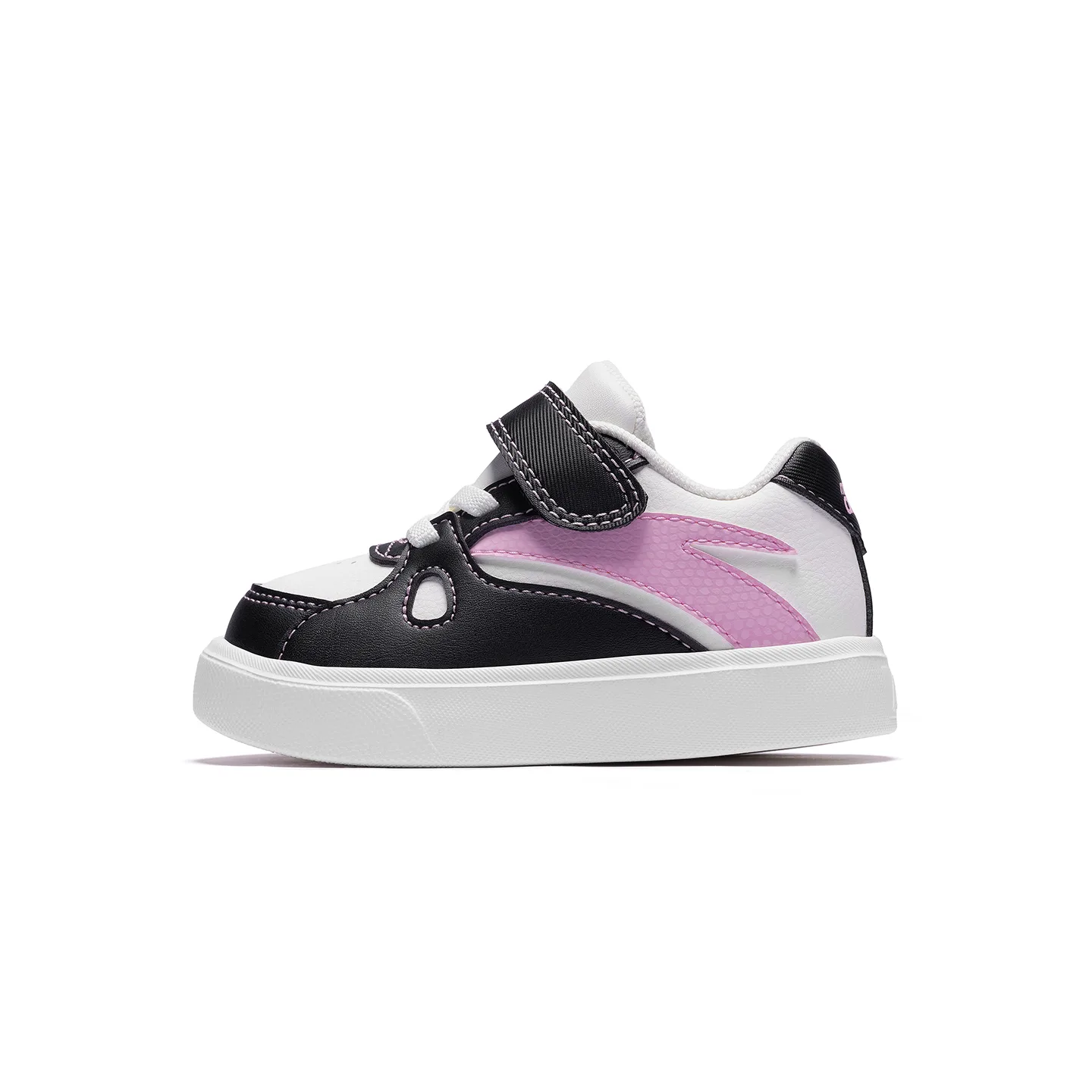 Кроссовки для малышей из искусственной кожи с амортизацией Antakids, Ivory White/Black/Cute Pink-4