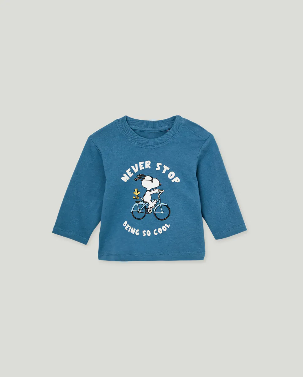 

Детская футболка с длинным рукавом Snoopy для мальчика Baby El Corte Inglés, синий