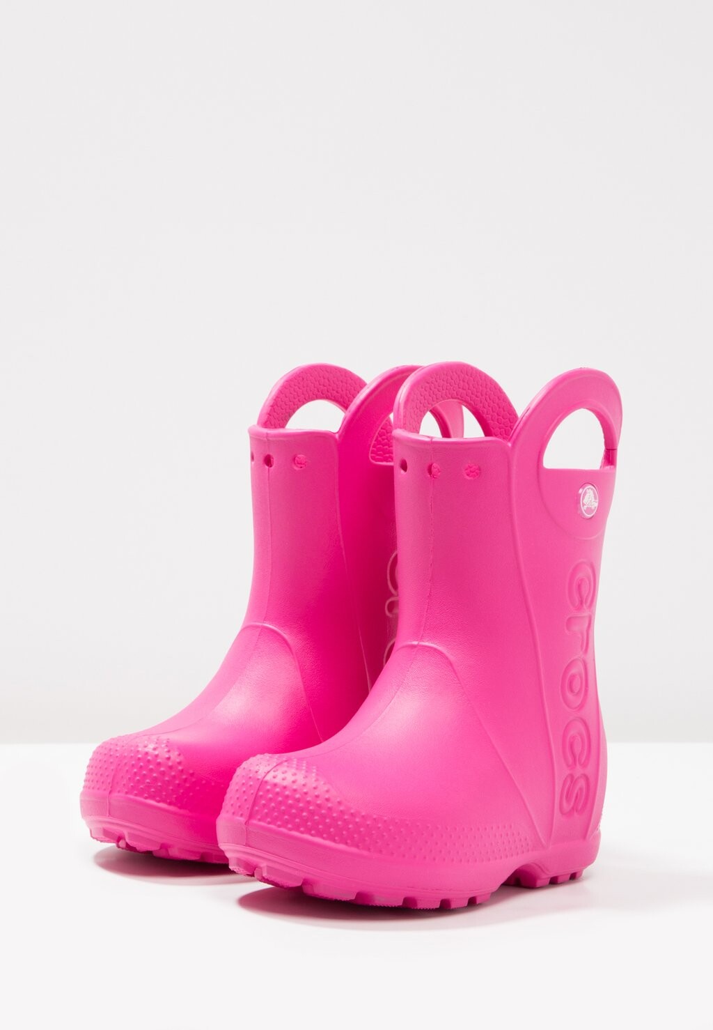 Резиновые сапоги Handle It Rain Boot Kids Crocs, цвет candy pink — фото 3