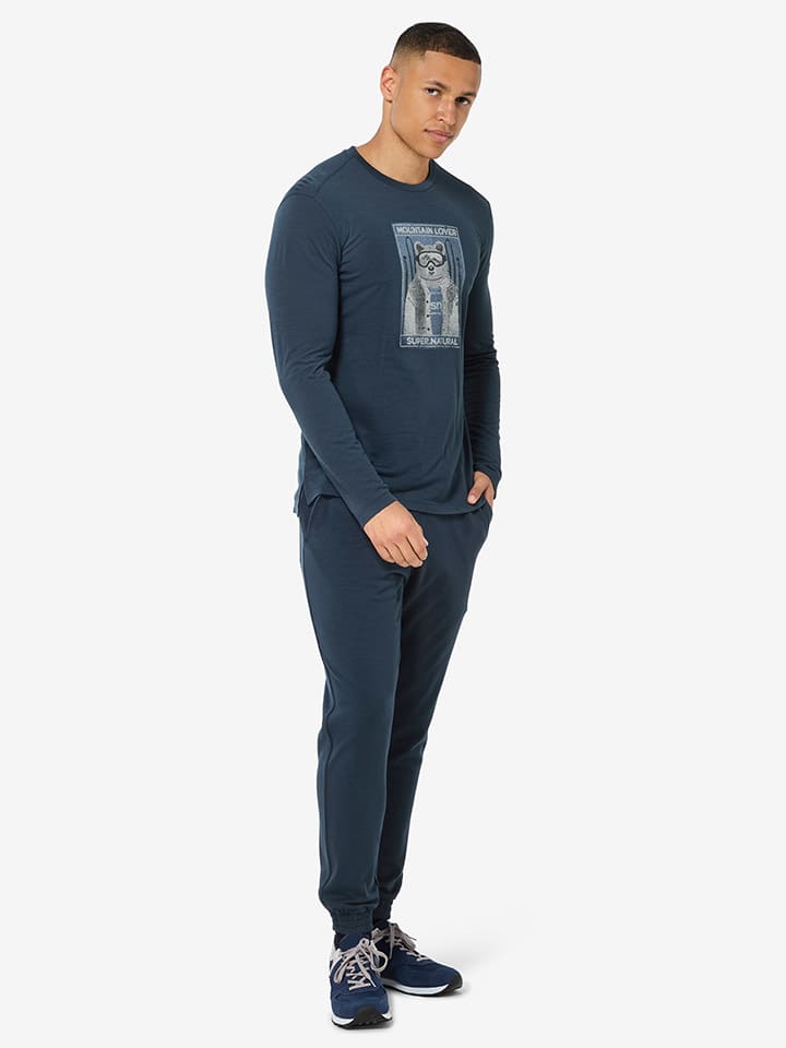 

Super.natural Функциональная рубашка с длинными рукавами "Bearski" темно-синего цвета