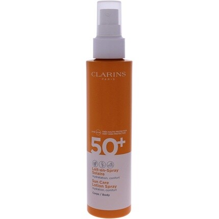 Солнцезащитный лосьон-спрей Spf 50 для унисекс, 150 мл, Clarins — фото 2