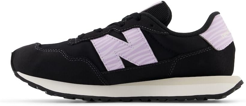 Кроссовки New Balance Kids 237 V1 на шнуровке, черный/сиреневый — фото 2