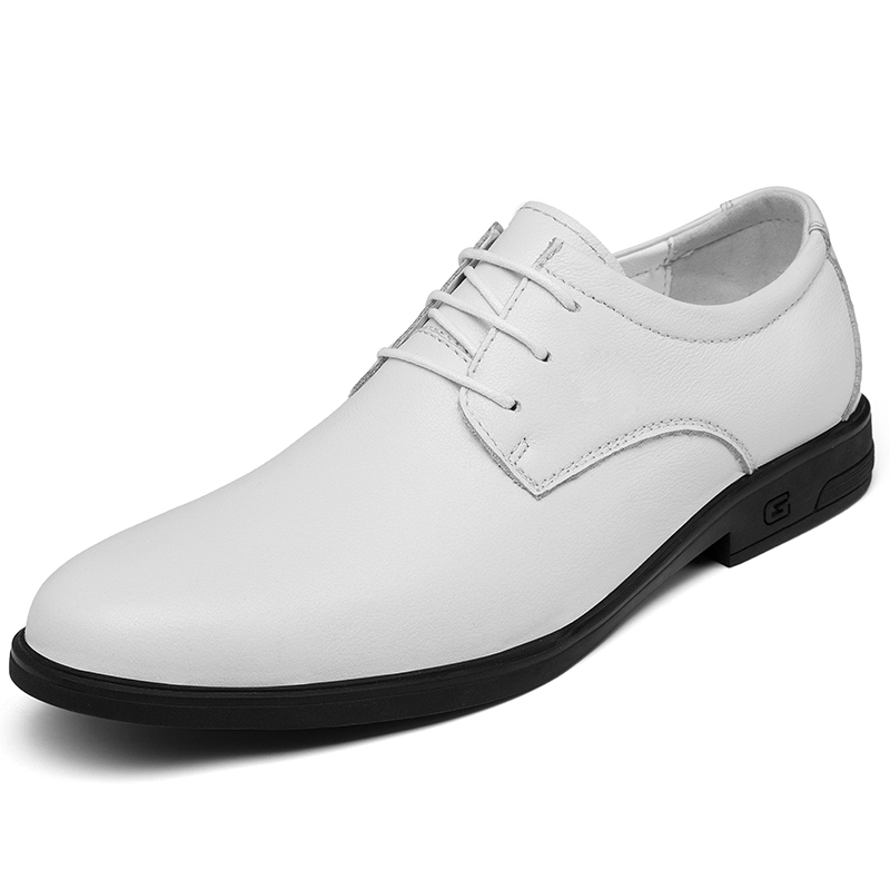 

CALIFBULL Мужские туфли черно-белые низкие белые, цвет White[Leather Shoe Size: Size 40 in This Model = Athletic Shoes 41]