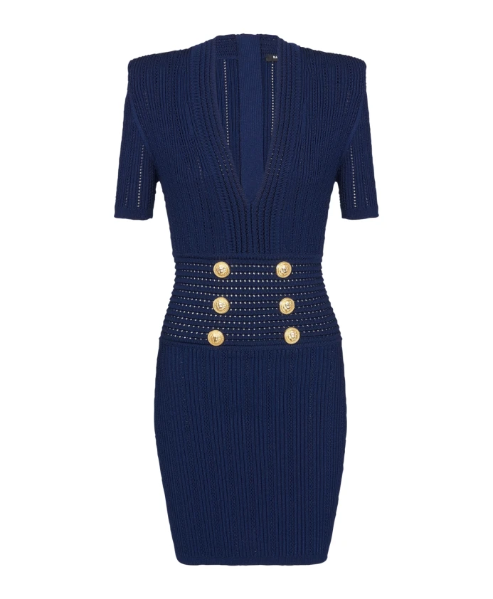 

Трикотажное платье Balmain, синий