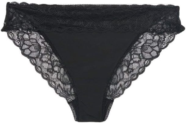 

Соблазнительные комфортные кружевные трусики-бикини от Calvin Klein для женщин, Black