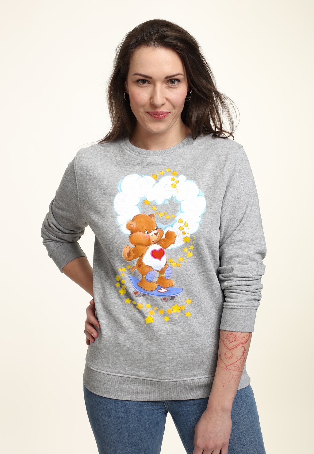 

Толстовка CARE BEARS TENDERHEART BEAR STARS Henry Tiger, цвет Heather Grey