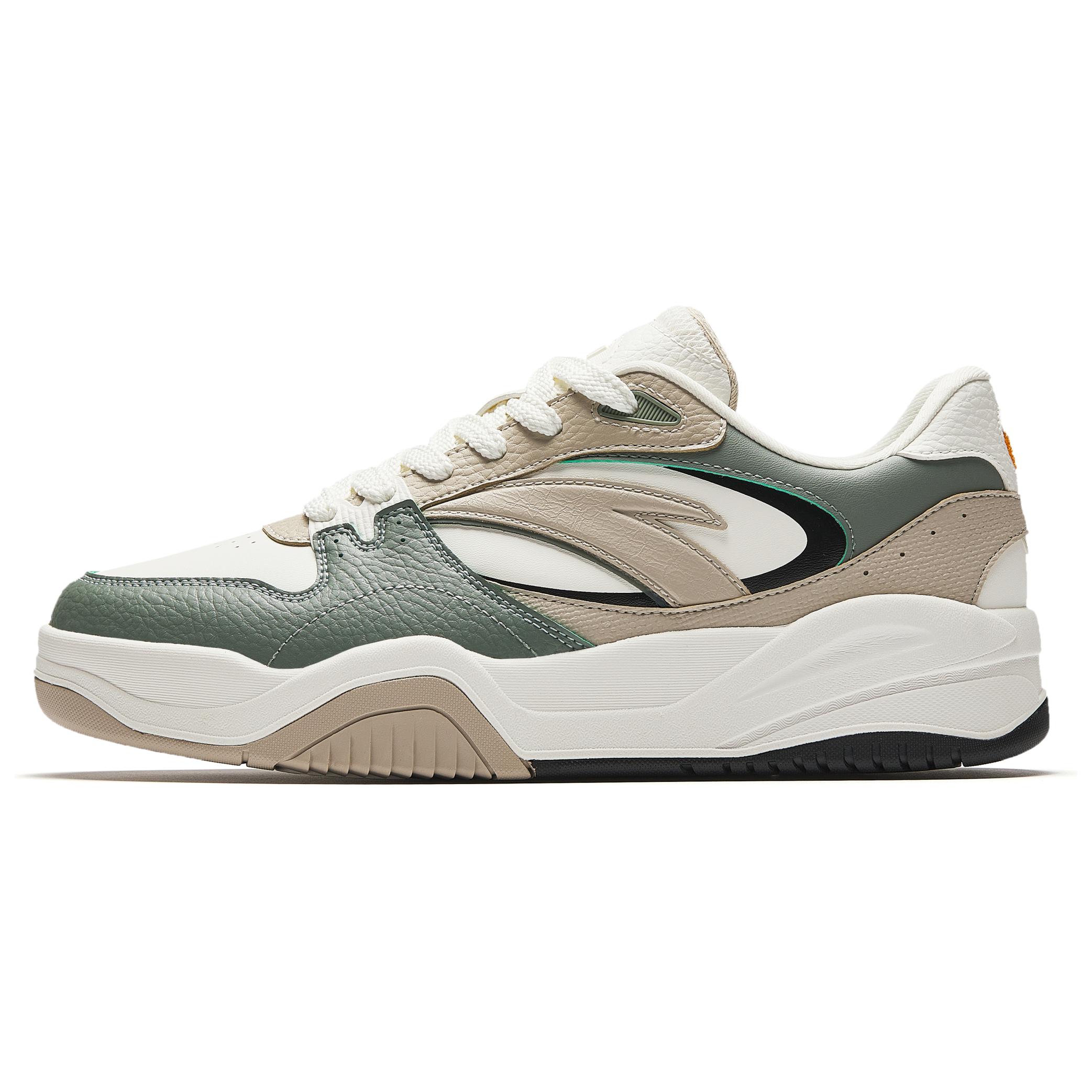 

ANTA Кроссовки Wave Shoes, увеличивающие рост, износостойкие, легкие, нескользящие, низкие, для скейтбординга, мужские, зелено-коричневые