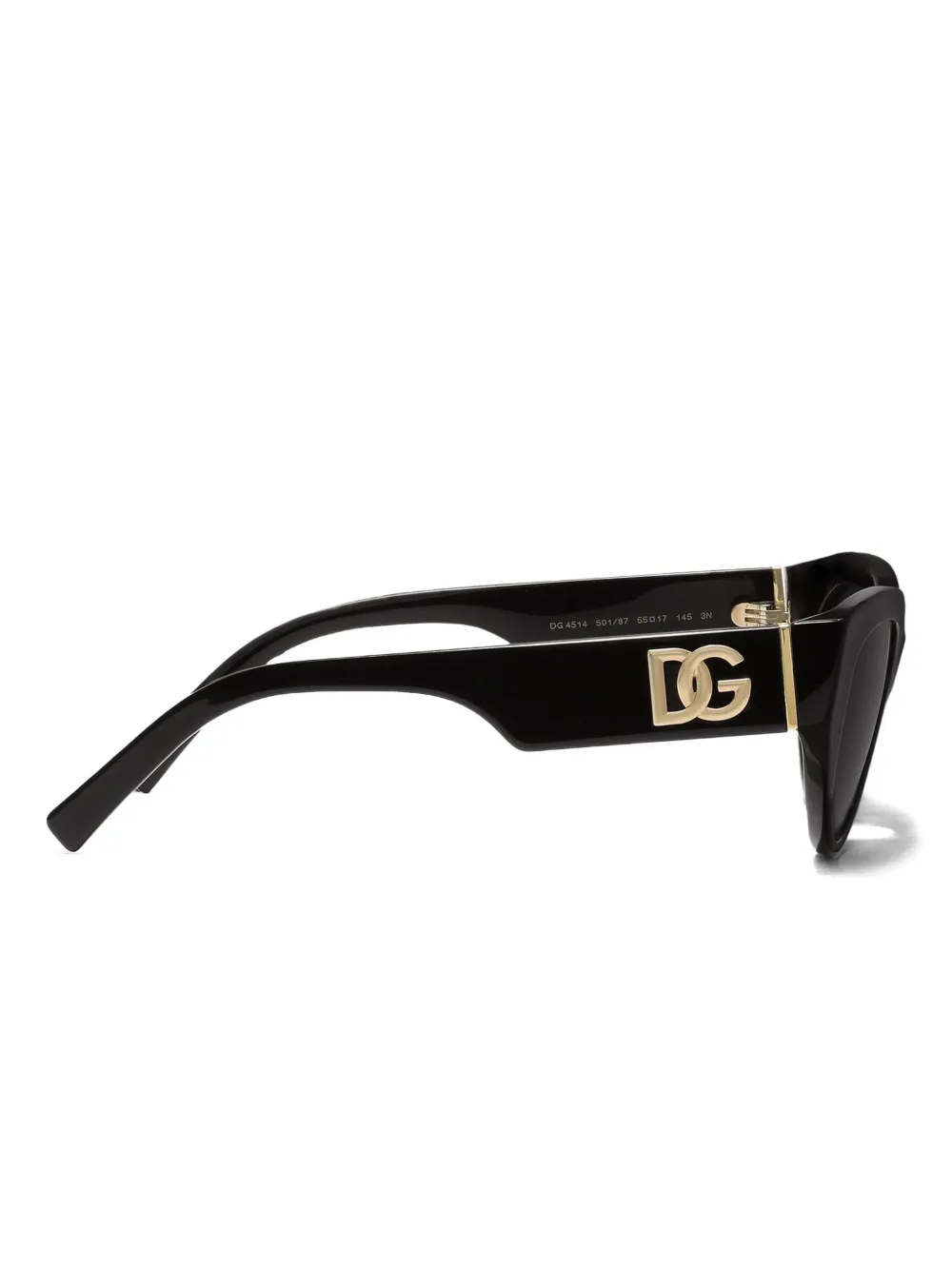 Кошачьи солнцезащитные очки DG Crossed Dolce & Gabbana, черный — фото 3