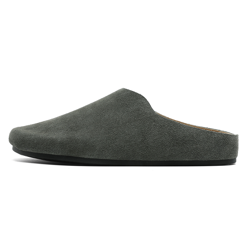 

MUYI Мужские зеленые тапочки с закрытым носком на резиновой подошве, бесшумные и устойчивые к истиранию, цвет Green[Men's]